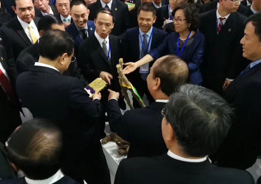 李克強(qiáng)總理親臨參觀國宏集團(tuán)展位